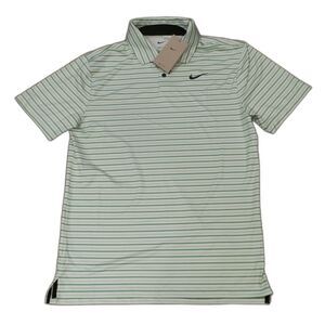 Nike Dri-Fit Men's Golf Shirt Short Sleeve Striped Green Polo Size Small NWT